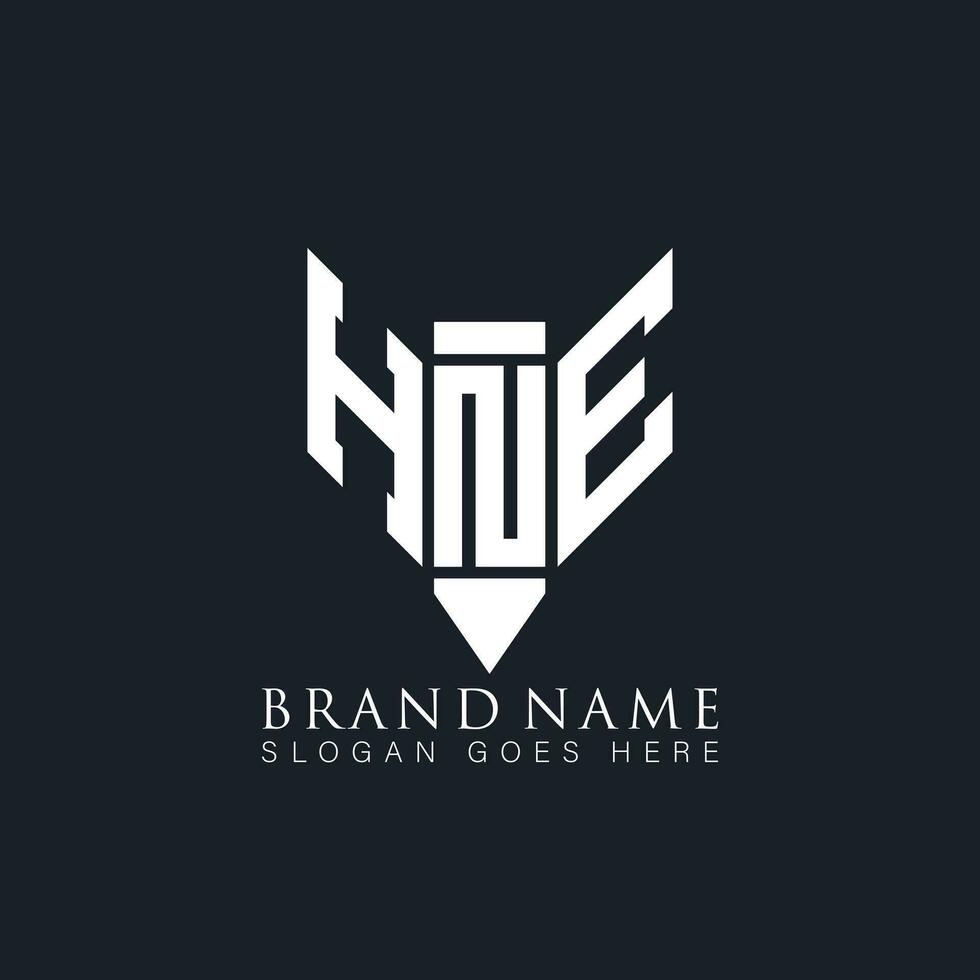 hne letra logo. hne creativo monograma iniciales letra logo concepto. hne único moderno plano resumen vector letra logo diseño.