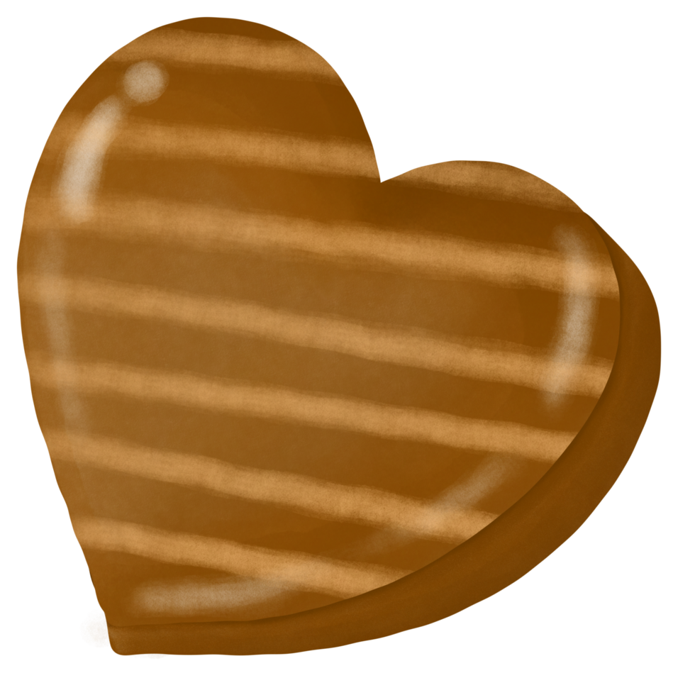 a heart shaped chocolate bar on a transparent background png