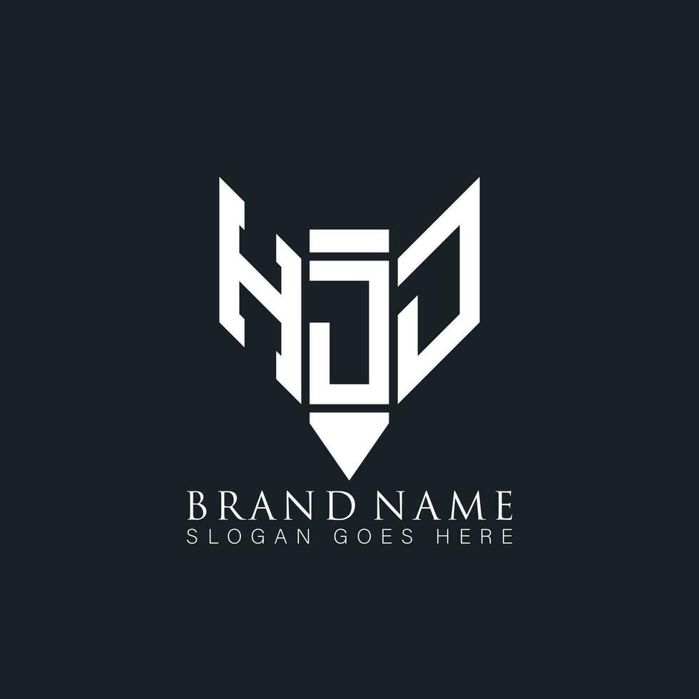 HJD letter logo. HJD creative monogram initials letter logo concept. HJD Unique modern flat abstract vector letter logo design.