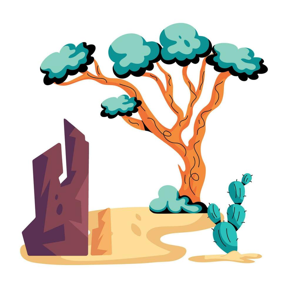 Trendy Joshua Desert vector