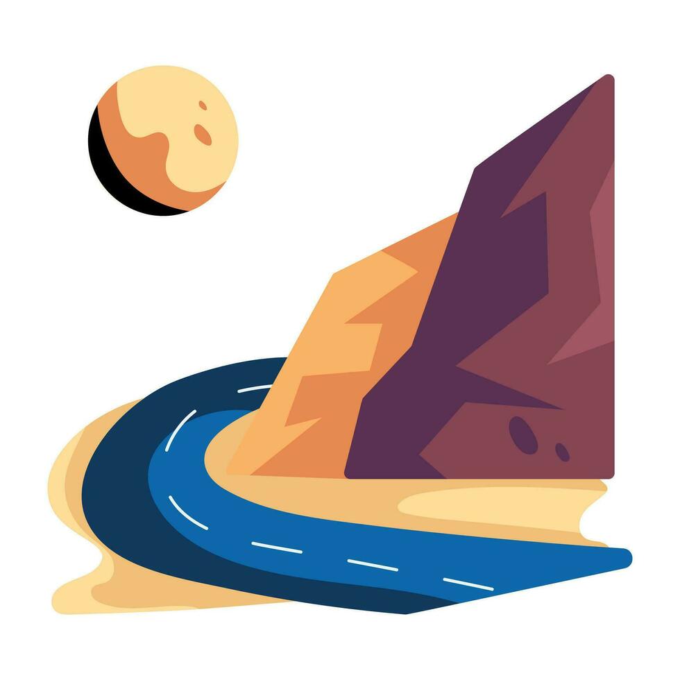 Trendy Canyon Road vector