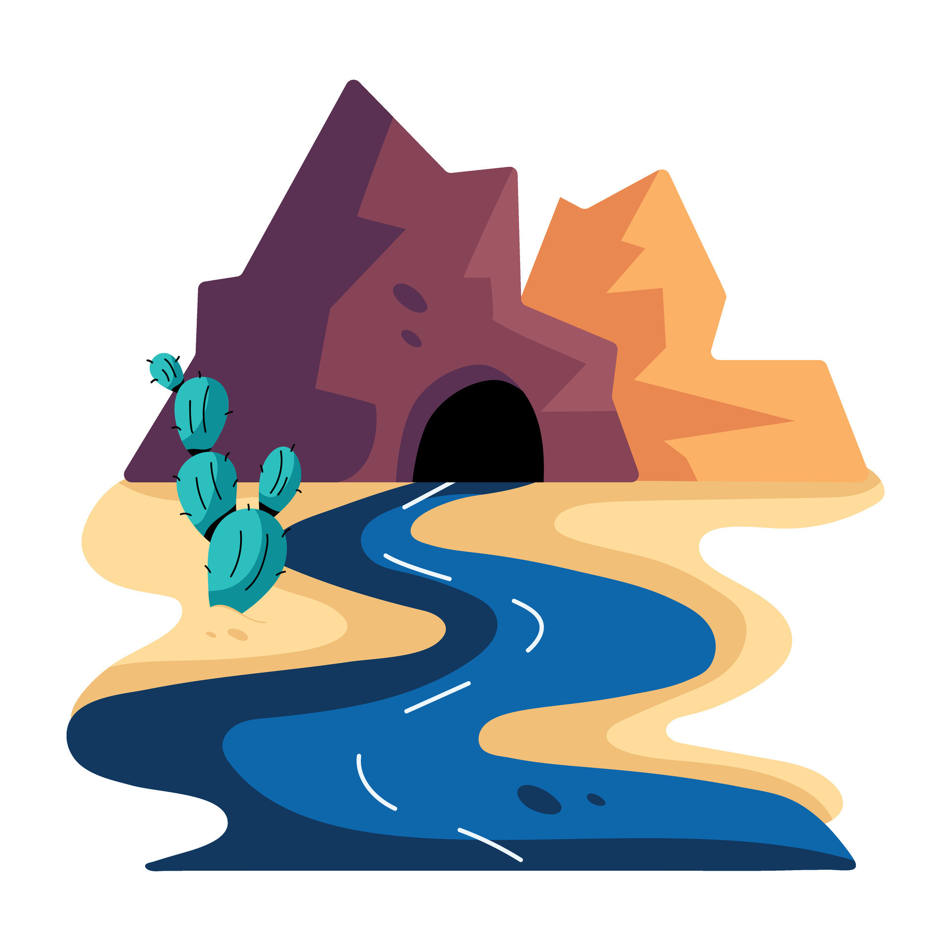 Trendy Desert Underpass 31768314 Vector Art at Vecteezy