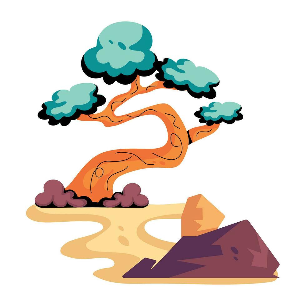 Trendy Desert Plants vector
