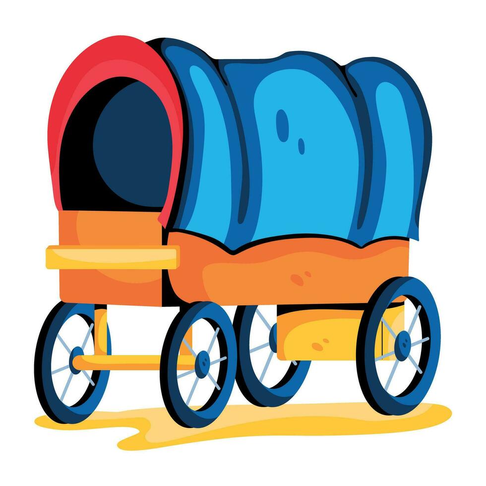 Trendy Carriage Concepts vector