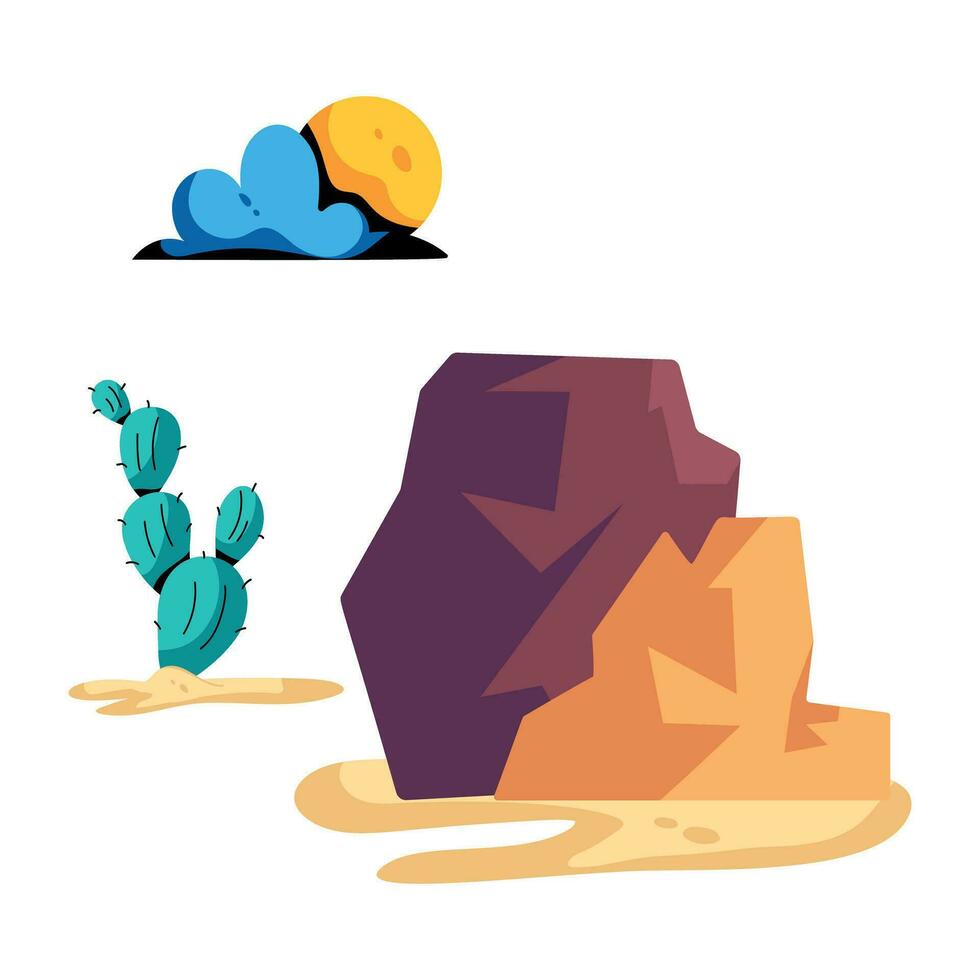 Trendy Hot Desert vector