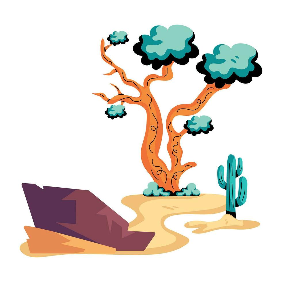 Trendy Arid Region vector