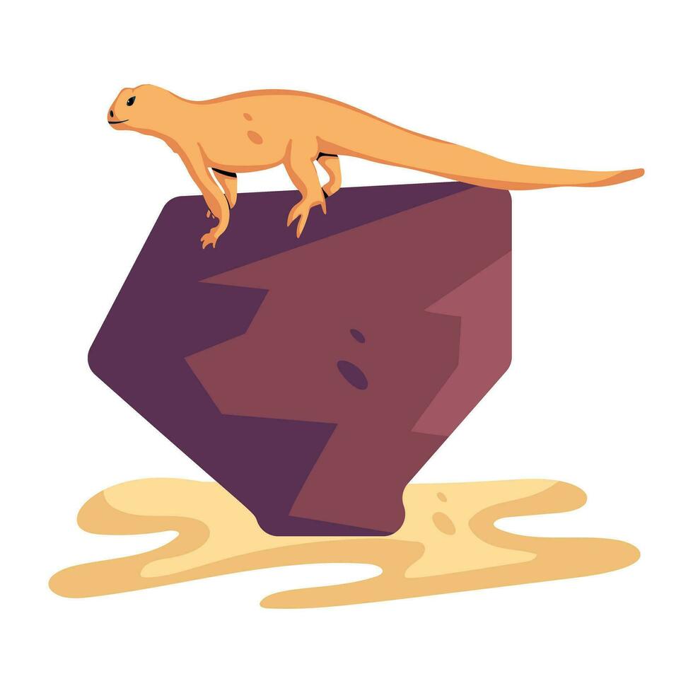 Trendy Desert Lizard vector