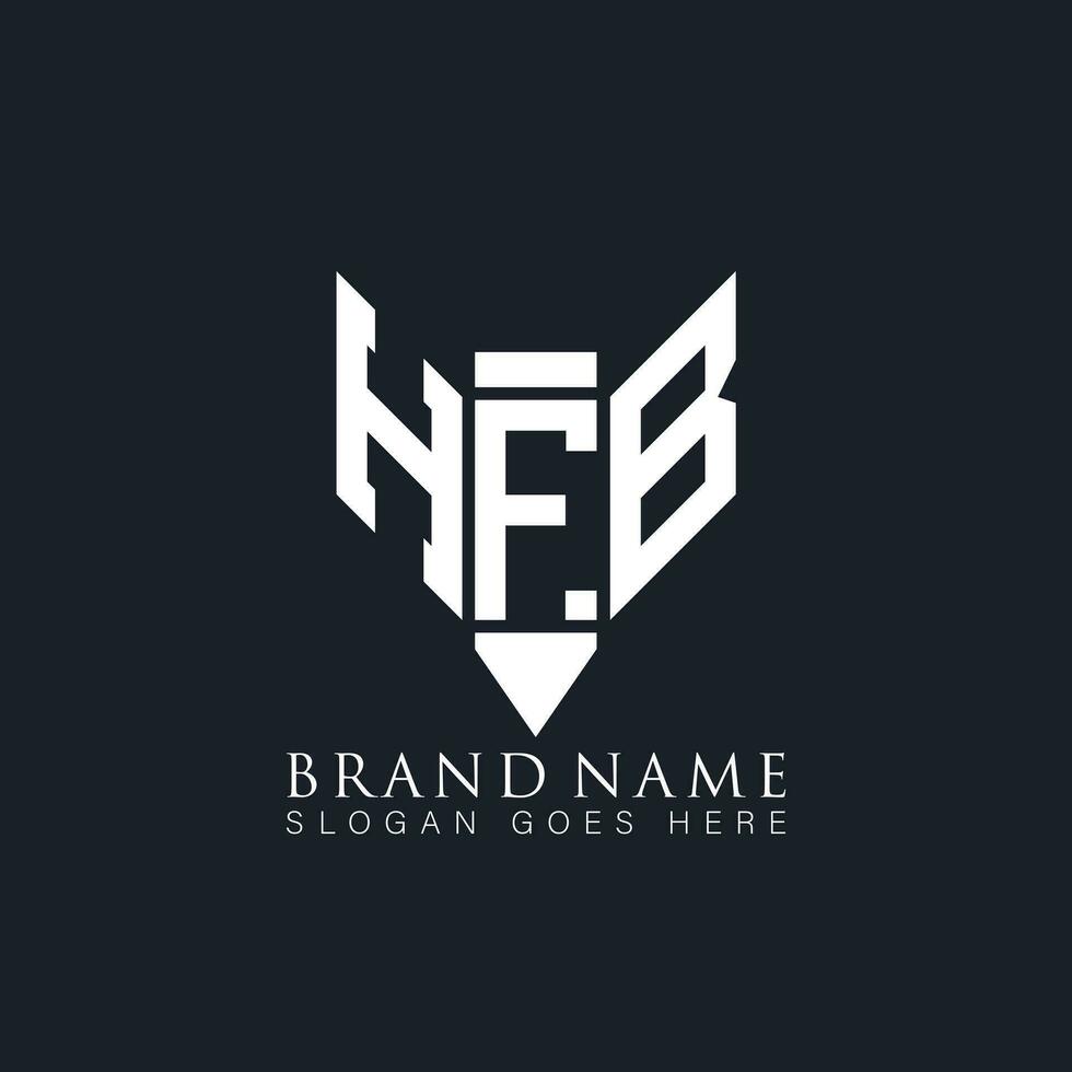 HFB letter logo. HFB creative monogram initials letter logo concept. HFB Unique modern flat abstract vector letter logo design.