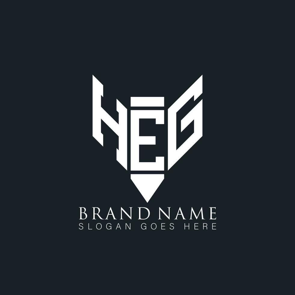 HEG letter logo. HEG creative monogram initials letter logo concept. HEG Unique modern flat abstract vector letter logo design.
