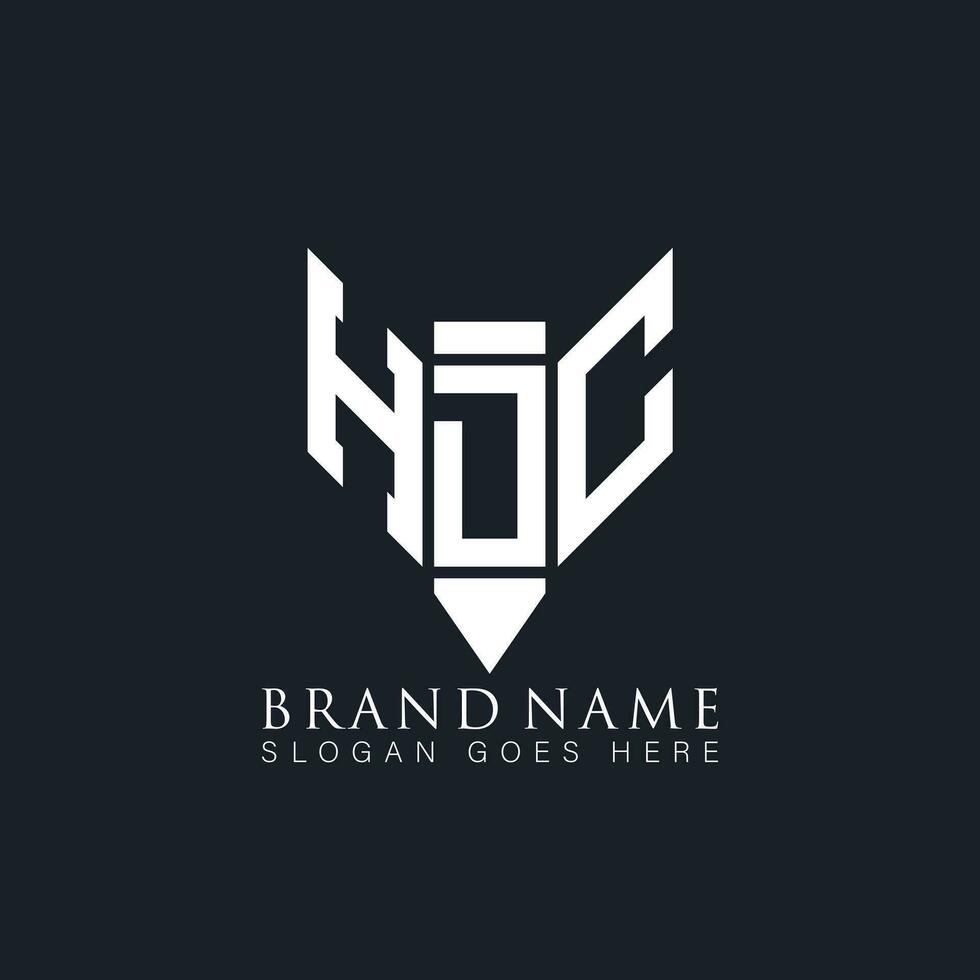 HDC letter logo. HDC creative monogram initials letter logo concept. HDC Unique modern flat abstract vector letter logo design.