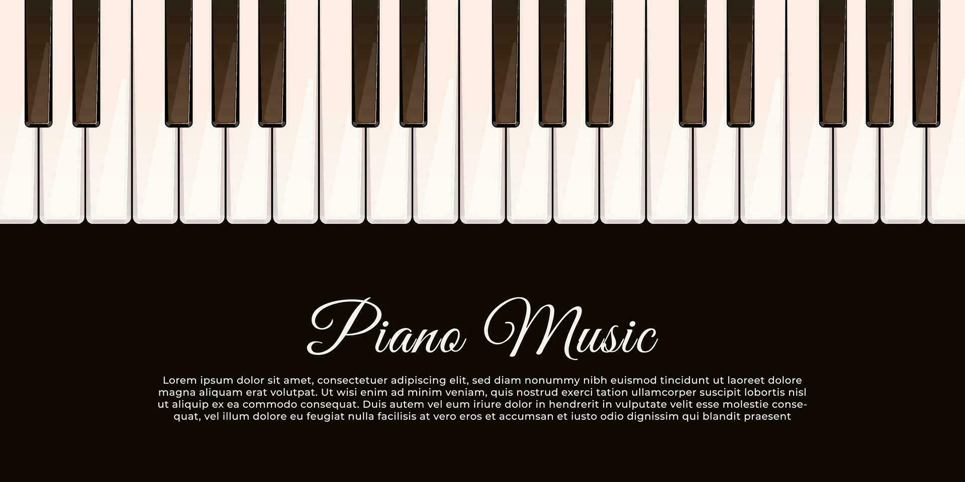 Music background with piano keys illustration. vector