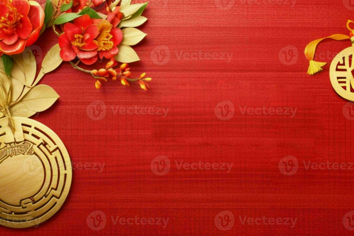 Chinese New Year background. AI Generative Pro Photo