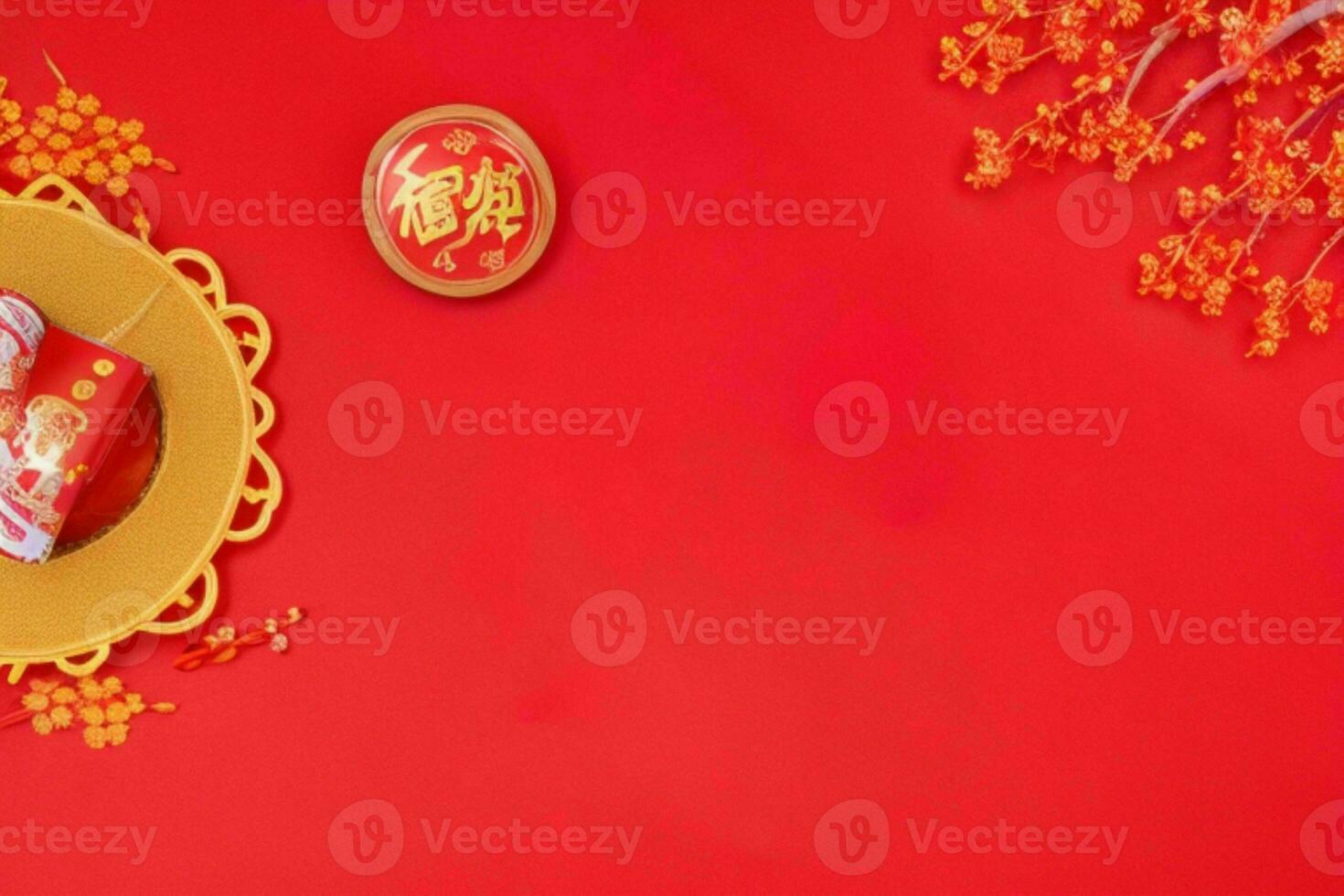 Chinese New Year background. AI Generative Pro Photo