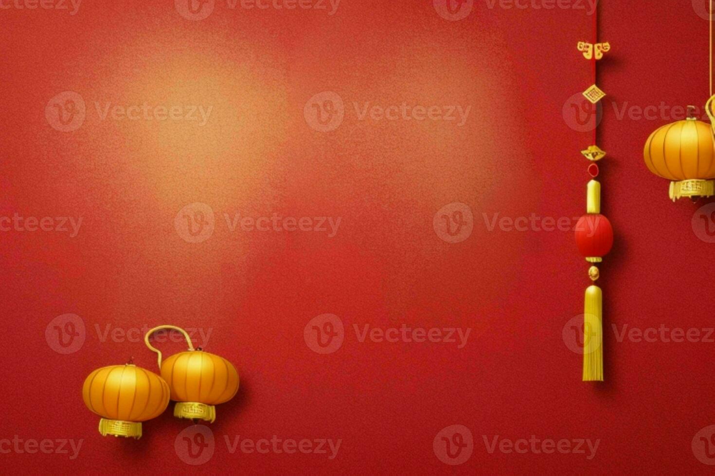 Chinese New Year background. AI Generative Pro Photo