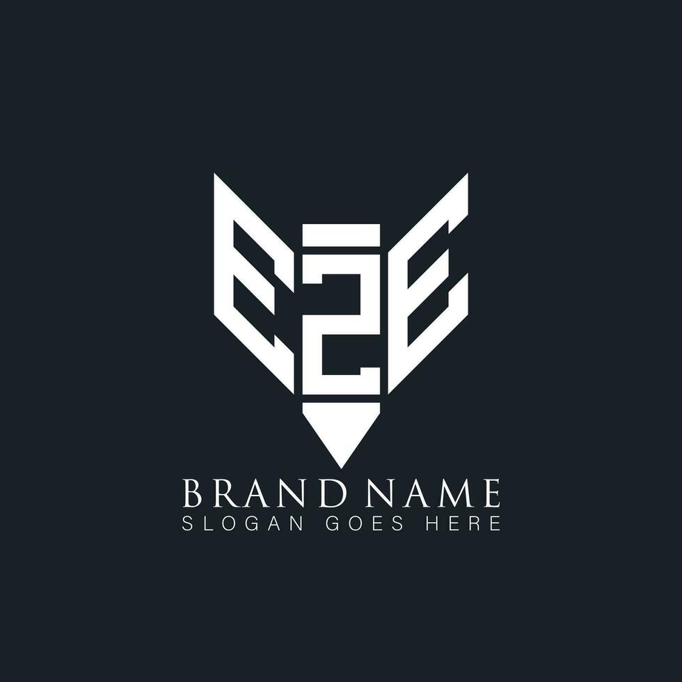EZE letter logo. EZE creative monogram initials letter logo concept. EZE Unique modern flat abstract vector letter logo design.