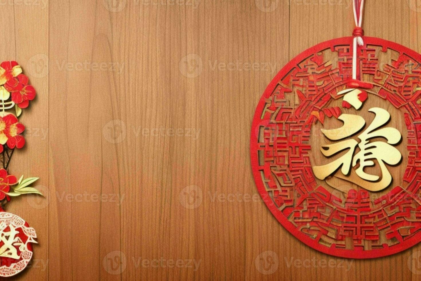 Chinese New Year background. AI Generative Pro Photo