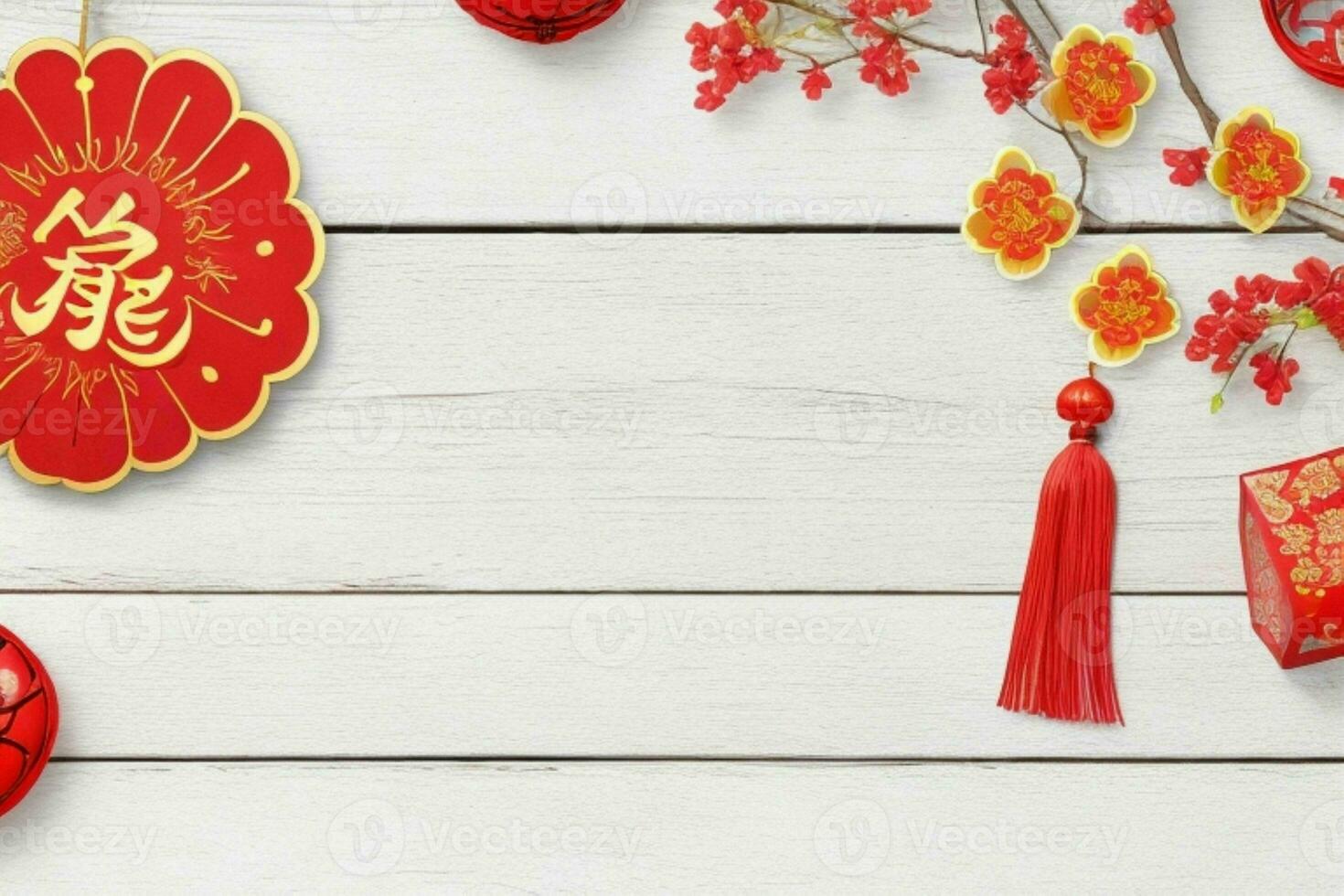Chinese New Year background. AI Generative Pro Photo