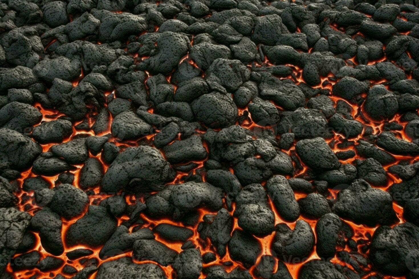 Frozen hot lava. Generate Ai photo