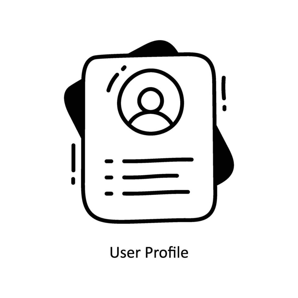 User Profile doodle Icon Design illustration. Ecommerce and shopping Symbol on White background EPS 10 File vector