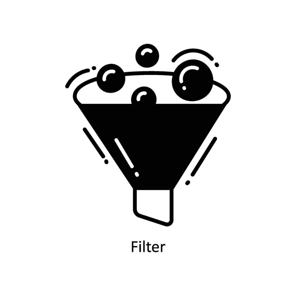 filtrar garabatear icono diseño ilustración. comercio electrónico y compras símbolo en blanco antecedentes eps 10 archivo vector