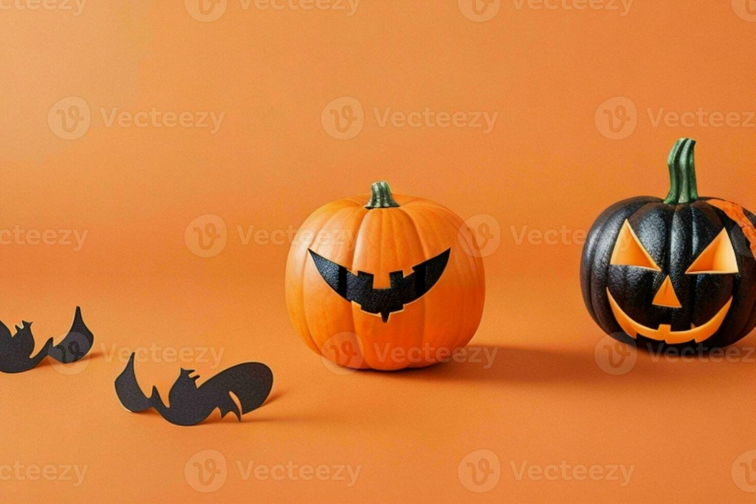 Spooky Halloween decoration background. AI Generative Pro Photo. AI Generative Pro Photo