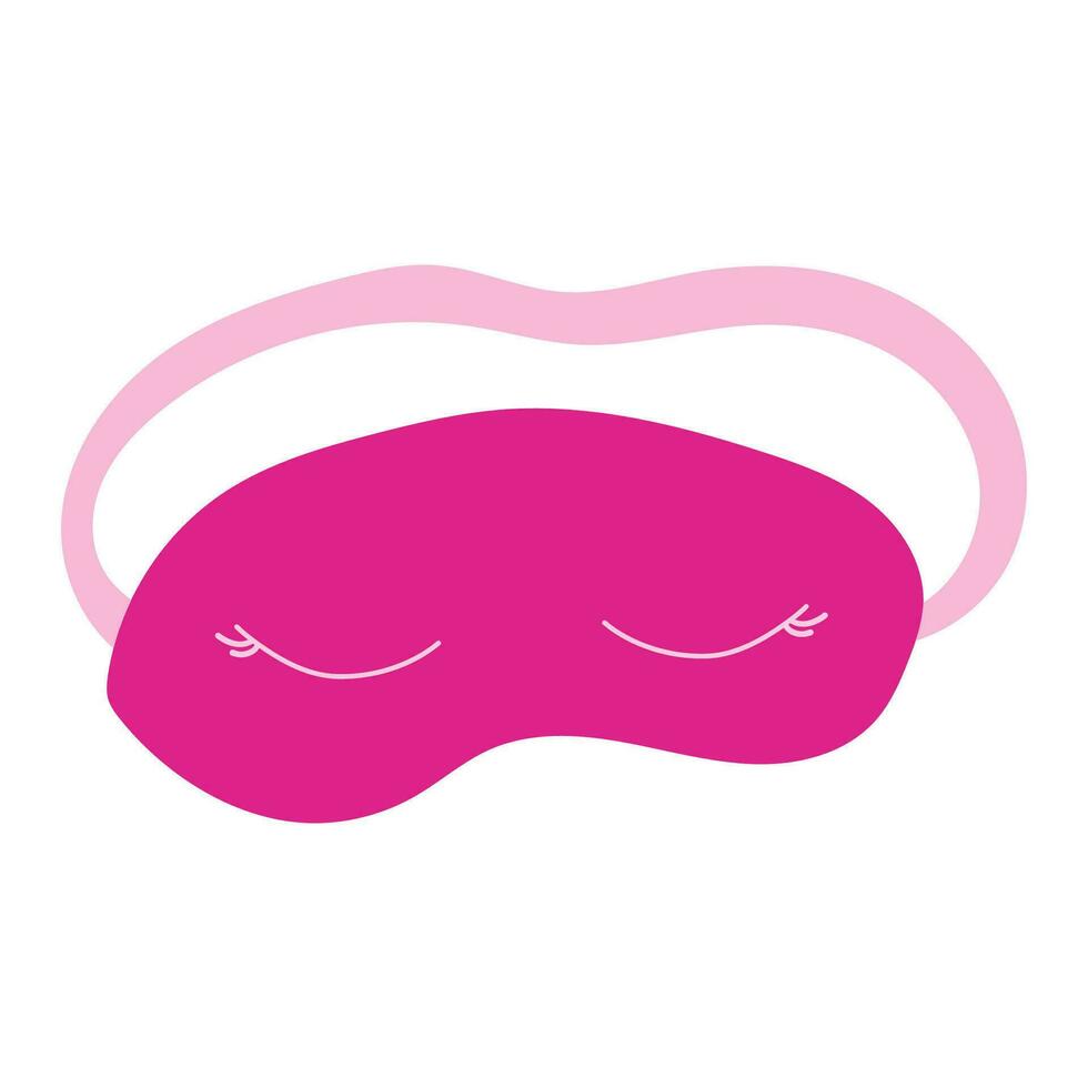 sleep mask accessory pink doll icon element vector