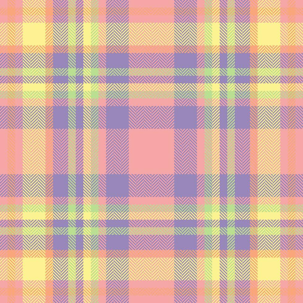 Plaid check pattern. Seamless fabric texture. Tartan textile print. vector
