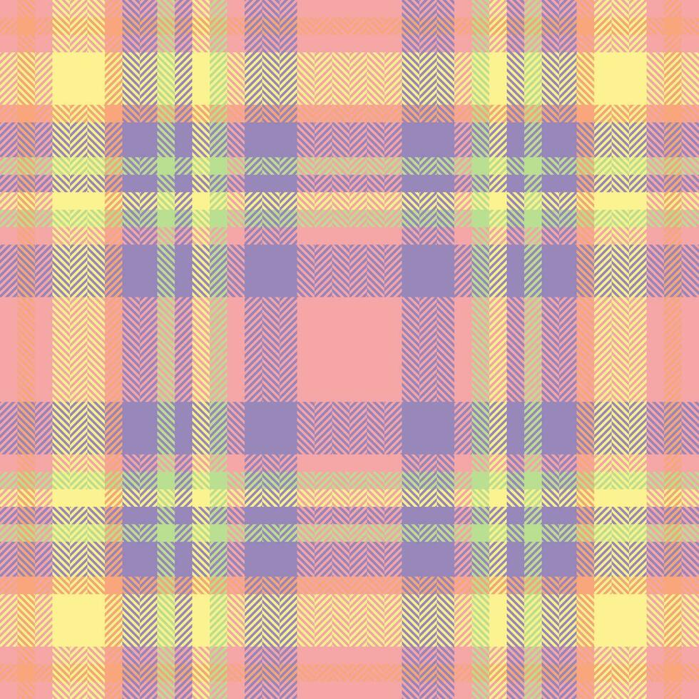 Plaid check pattern. Seamless fabric texture. Tartan textile print. vector