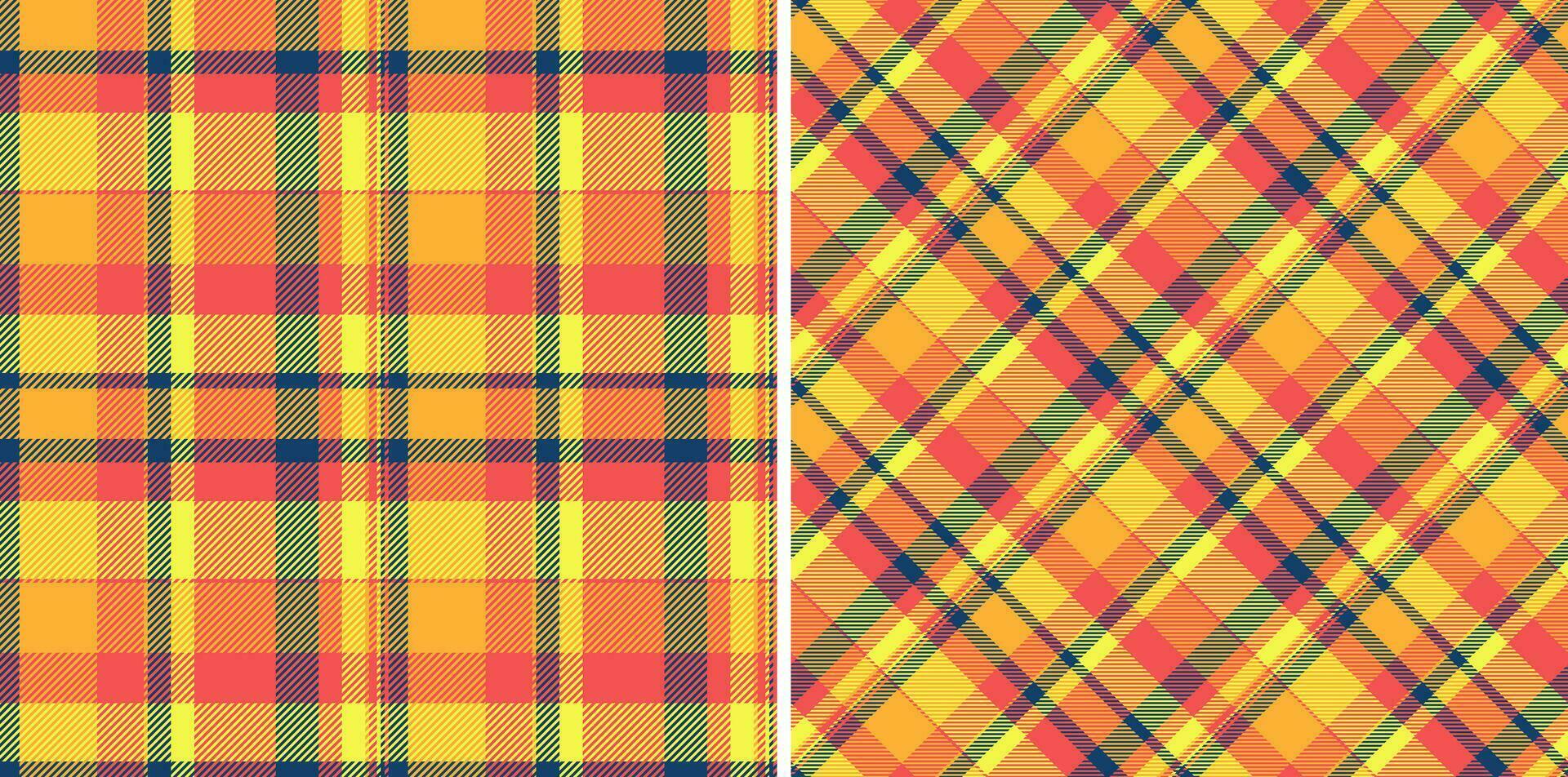 Texture seamless textile of vector check pattern with a tartan background fabric plaid.
