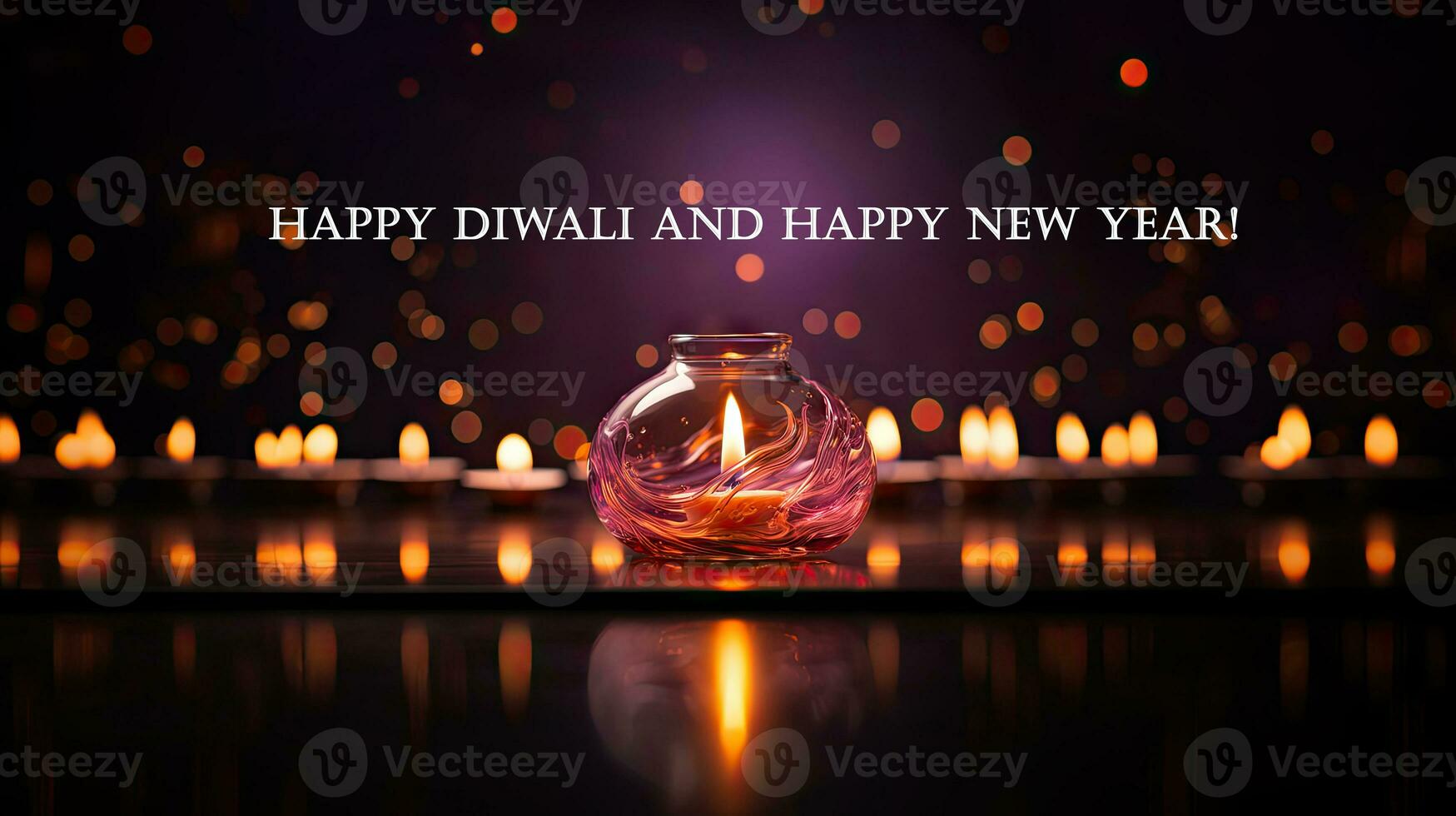 Happy Diwali and happy new year Greeting indian holdiday card. photo