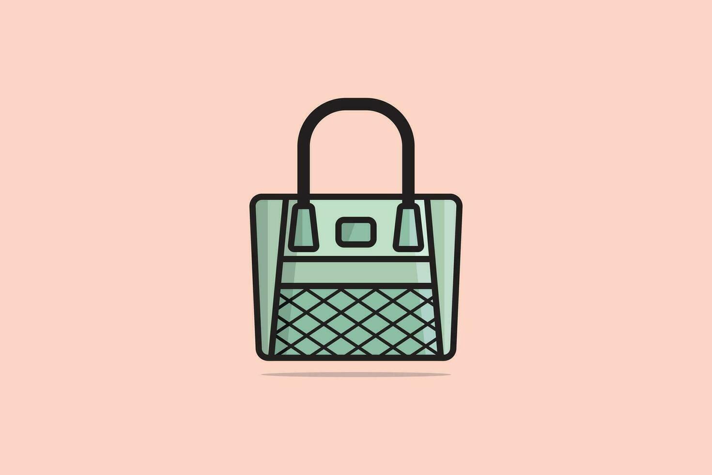 Trendy Handbags or Female accessory fashion bags vector illustration. Beauty fashion objects icon concept. Girls fashion purse vector design.