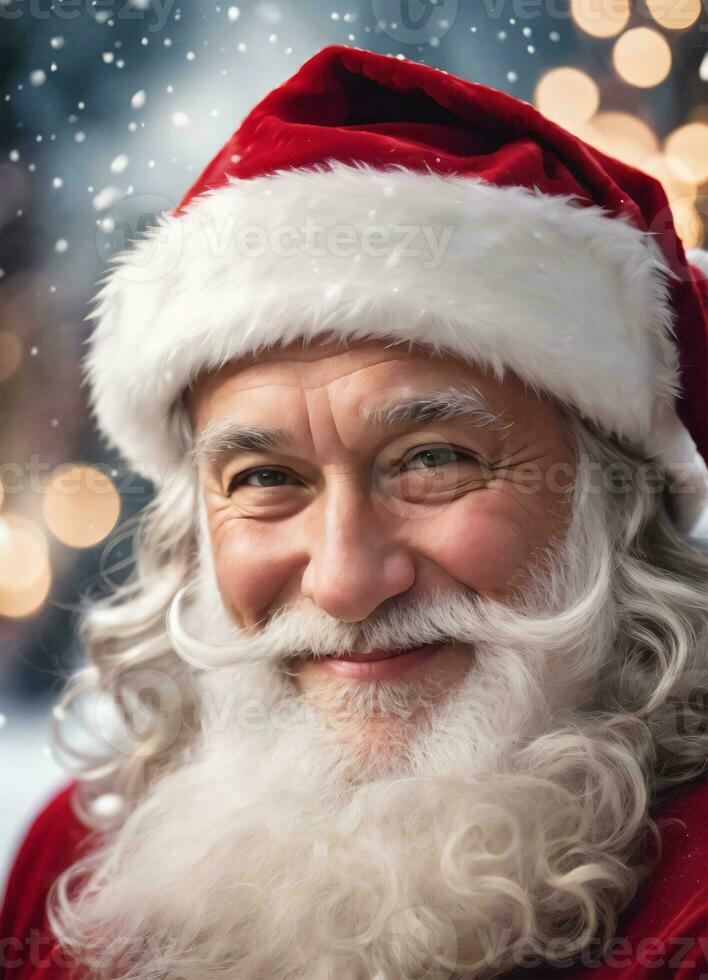 Navidad ambiente foto de Papa Noel claus ai generativo