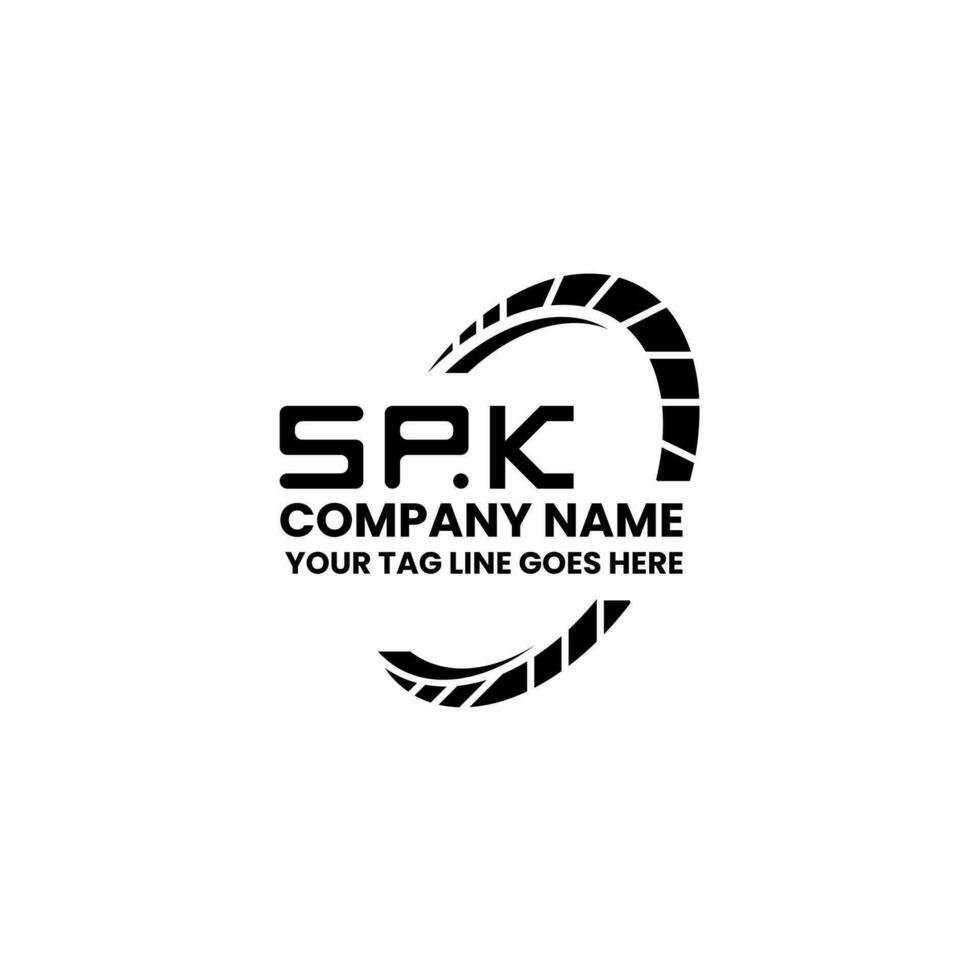 SPK letter logo vector design, SPK simple and modern logo. SPK luxurious alphabet design