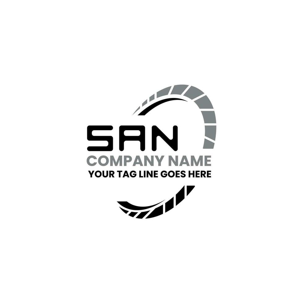 SAN letter logo vector design, SAN simple and modern logo. SAN luxurious alphabet design