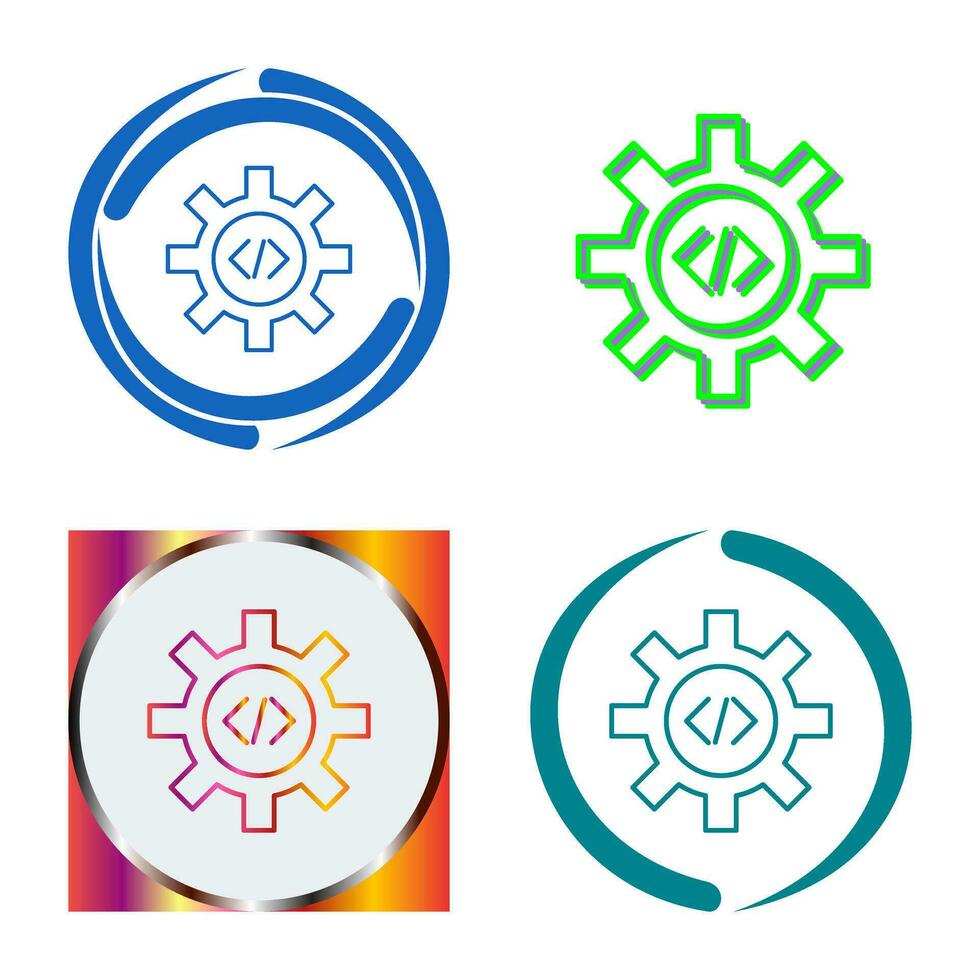 Unique Code Optimization Vector Icon