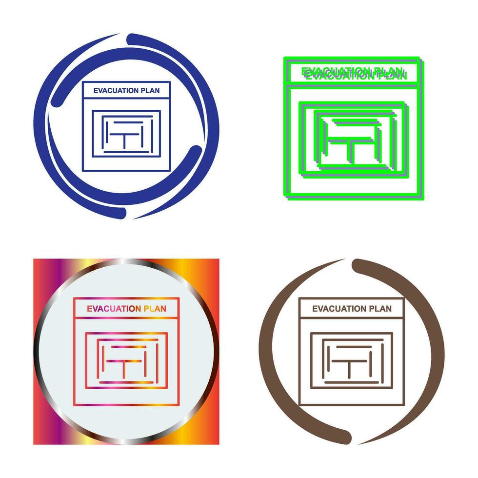 Evacuation Plan Vector Icon