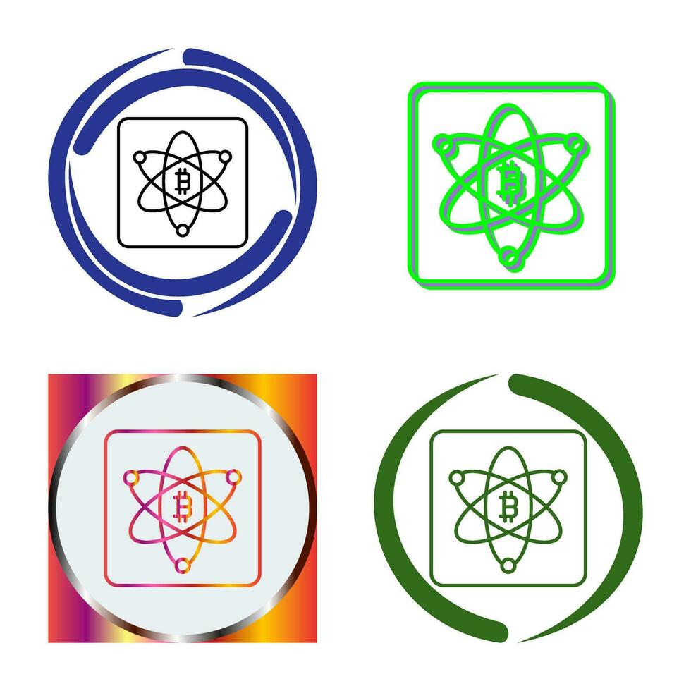 Bitcoin Science Vector Icon