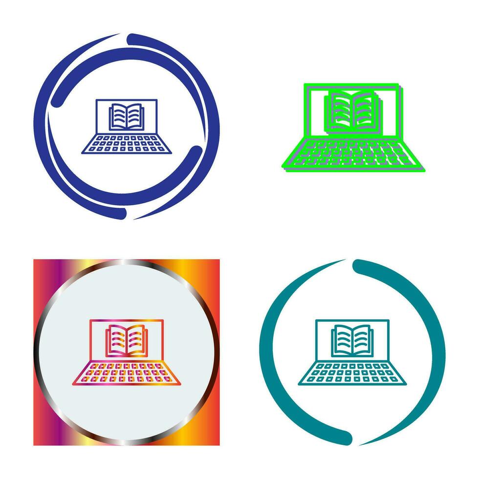 Unique Online Books Vector Icon