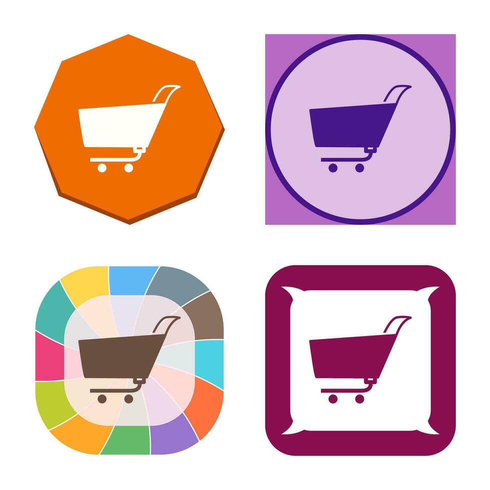 icono de vector de carrito de compras único