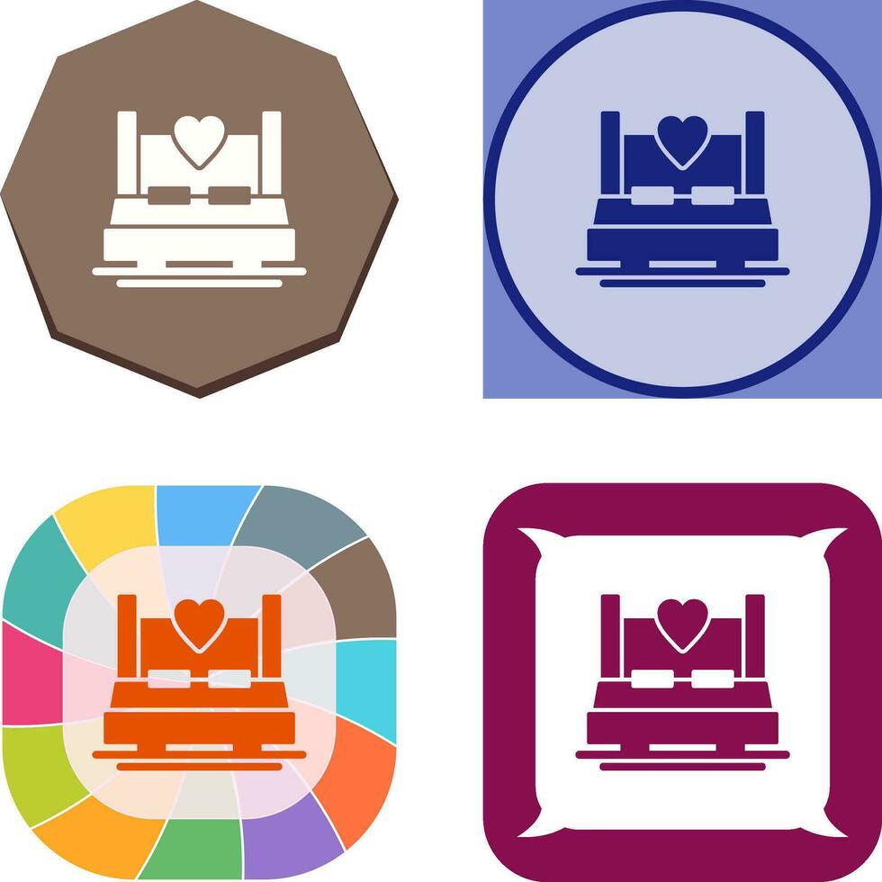 icono de vector de cama doble