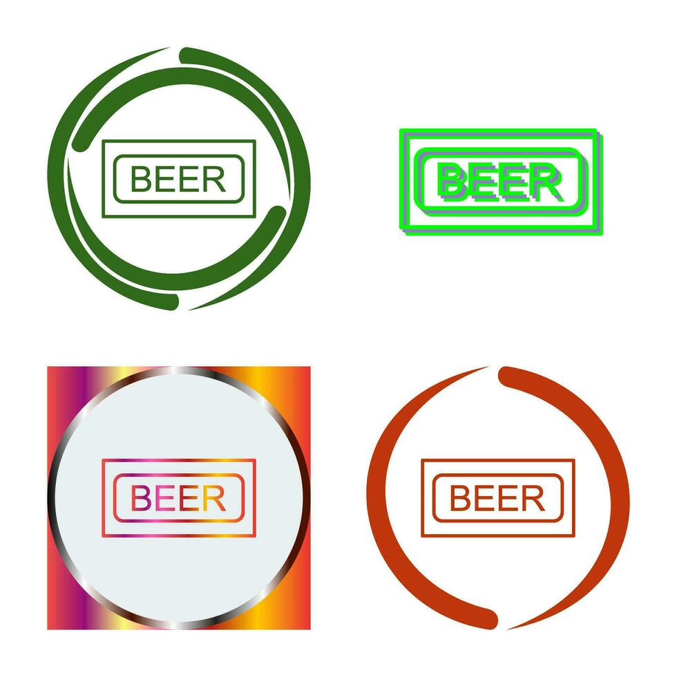icono de vector de signo de cerveza