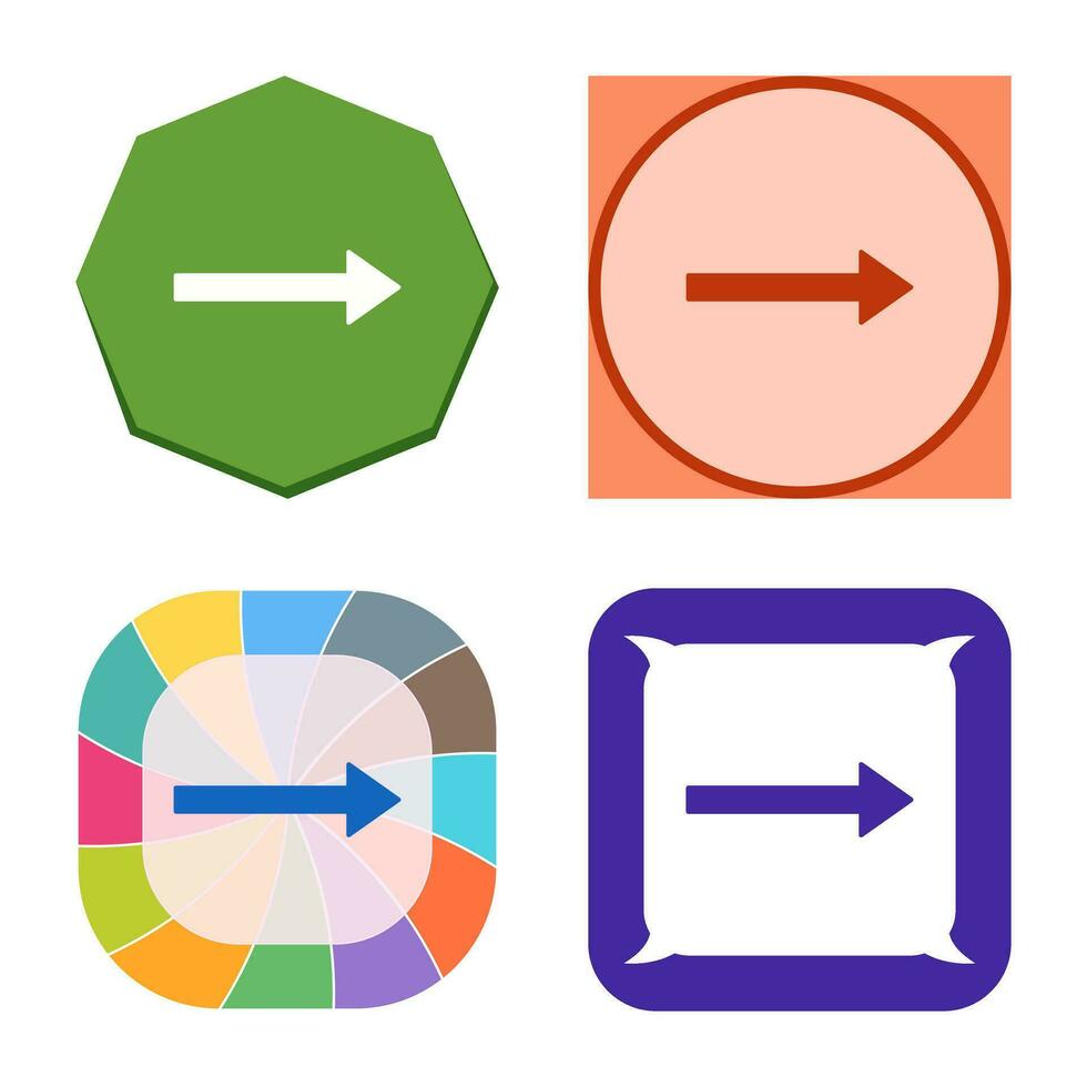 Unique Right Arrow Vector Icon