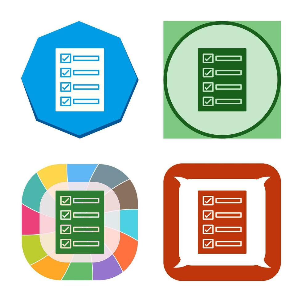 Filling Ballot Paper Vector Icon