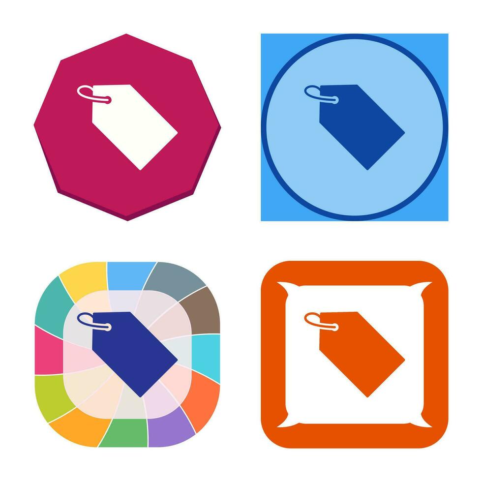 Unique Tag Vector Icon