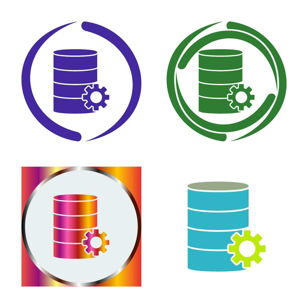 Unique Database Management Vector Icon