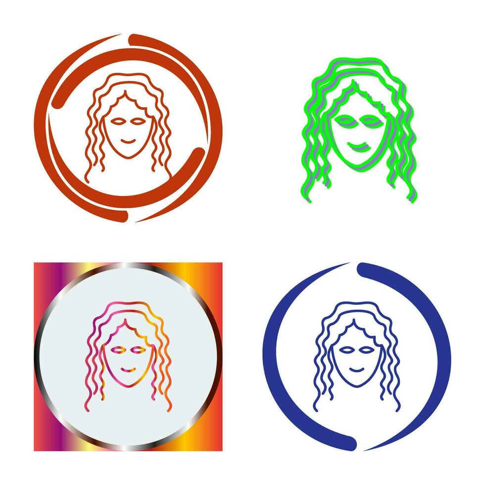 Hair Curly Vector Icon