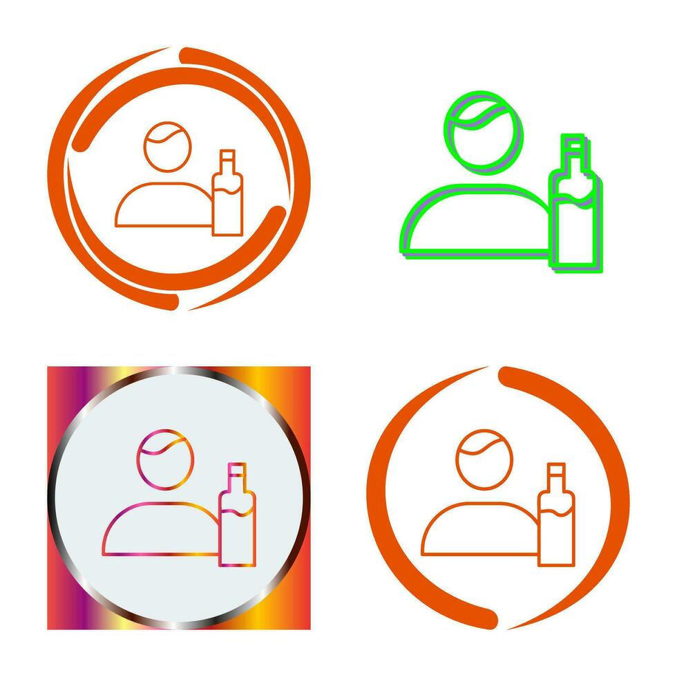 Unique Man And Drink Vector Icon
