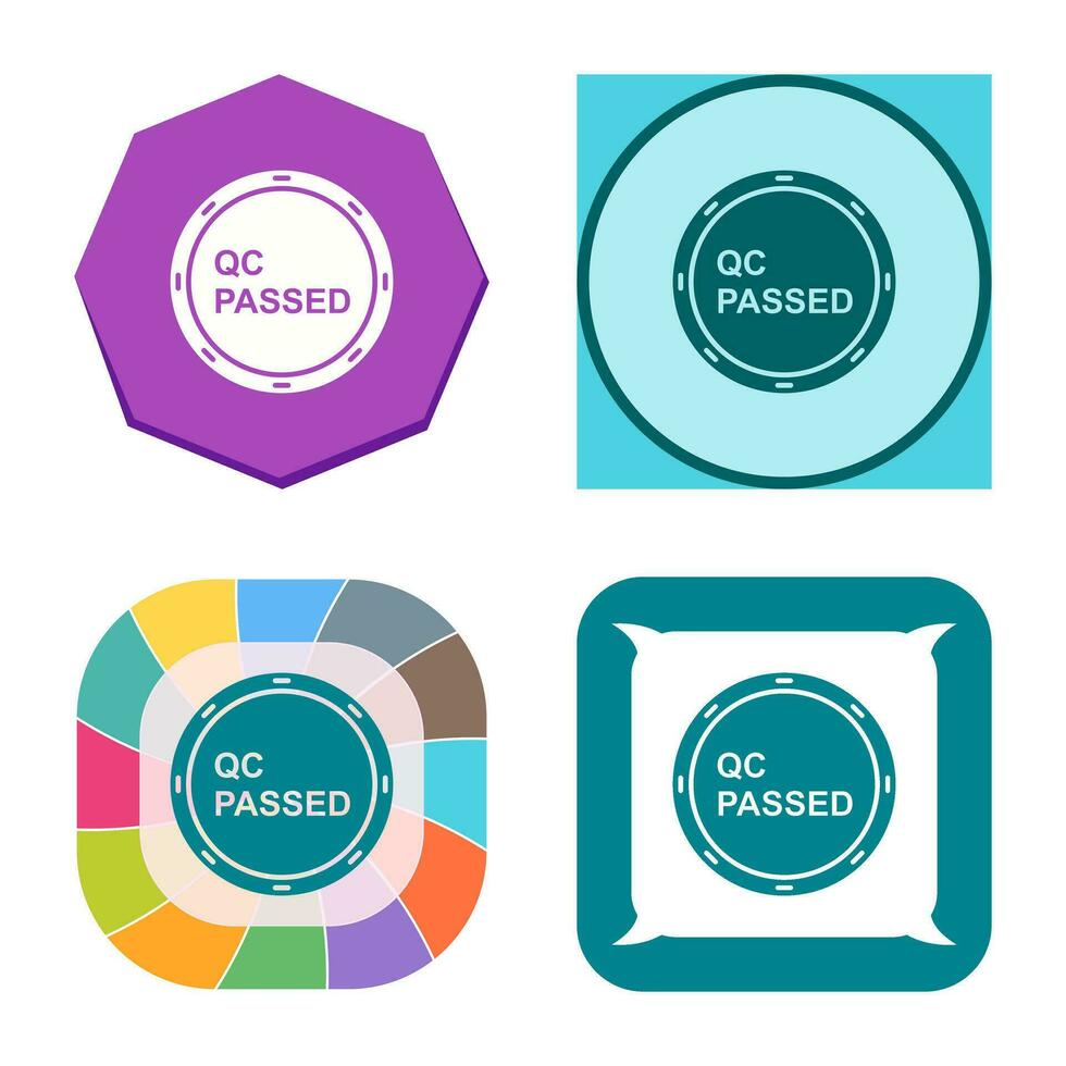 Unique QC Passed Vector Icon