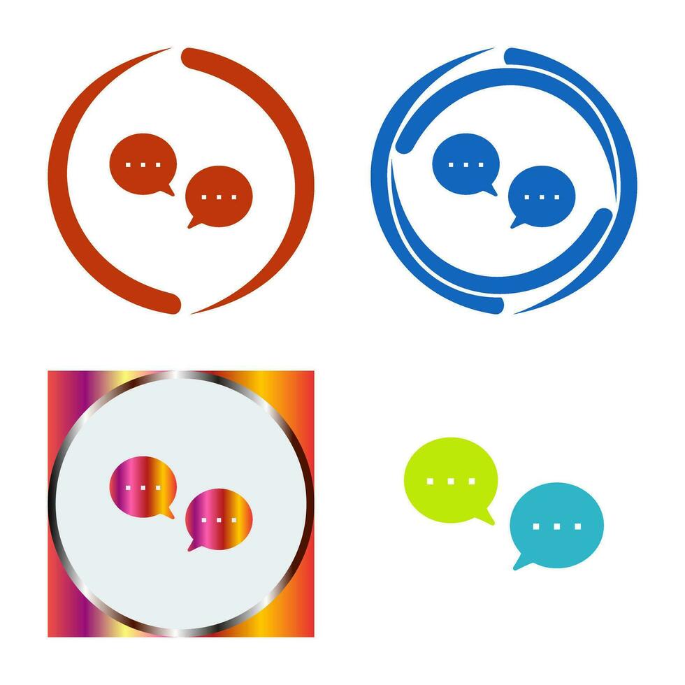Unique Conversation Bubbles Vector Icon