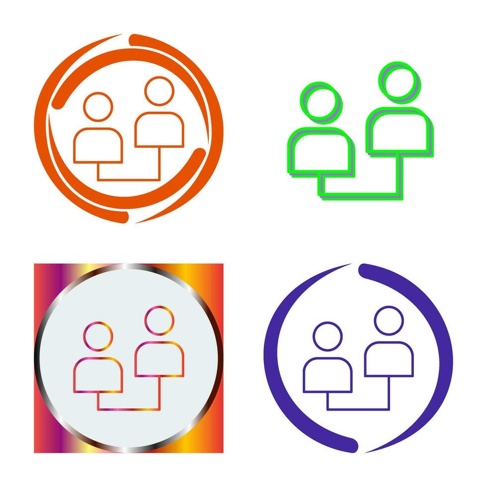 Connected Profiles Vector Icon